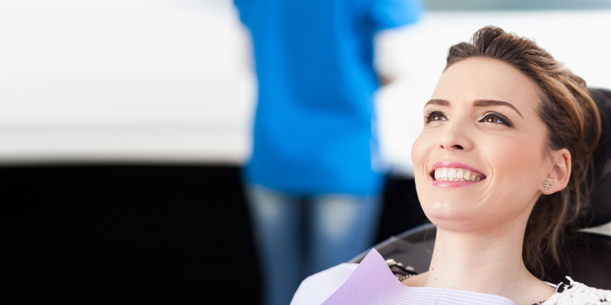 Patient smiling after dental service