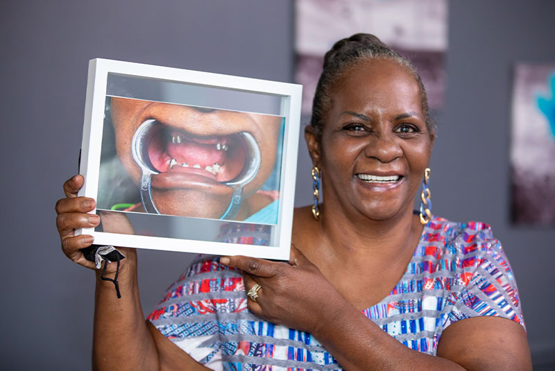 dental implant patient smiling